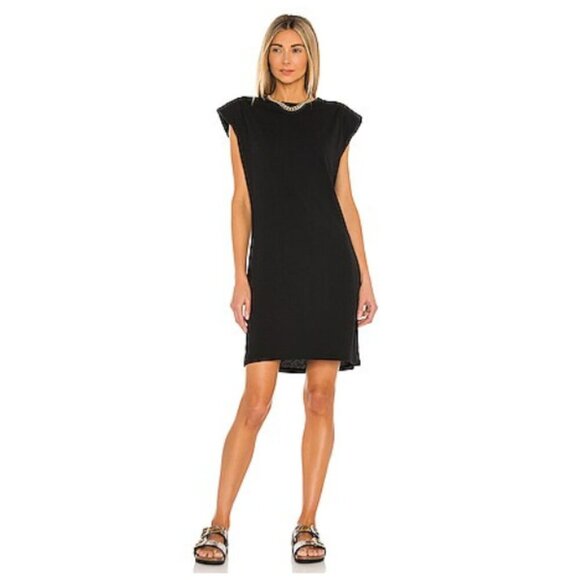 FRAME Padded Shoulder Dress Women's Size Small T-Shirt Dress Quiet Luxury - Picture 1 of 12